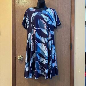 Yelete | Crew Neck Short Sleeve Midi Dress | Women size XL